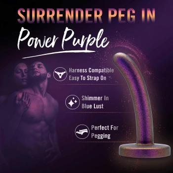 Dildo silikonowe Temptasia Surrender Peg Beginner fioletowe 12 cm