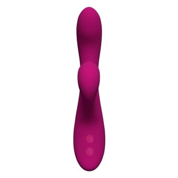 Wibrator króliczek Blush Quinn bordowy silikonowy USB 23 cm