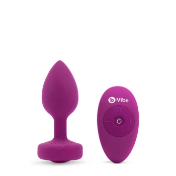 B-VIBE VIBRATING JEWEL PLUG S/M FUCHSIA