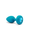 B-VIBE VIBRATING JEWEL PLUG S/M TEAL