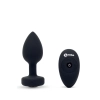 B-VIBE VIBRATING JEWEL PLUG M/L BLACK