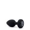 B-VIBE VIBRATING JEWEL PLUG M/L BLACK