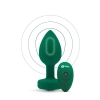 B-VIBE VIBRATING JEWEL PLUG M/L EMERALD GREEN