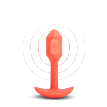 B-VIBE VIBRATING SNUG PLUG 1 ORANGE