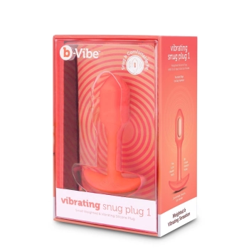 B-VIBE VIBRATING SNUG PLUG 1 ORANGE