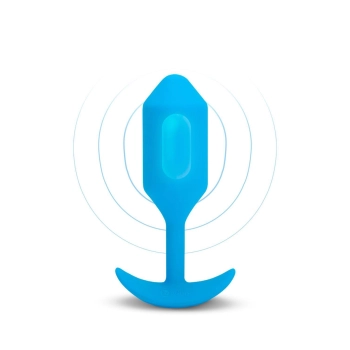 B-VIBE VIBRATING SNUG PLUG 3 BLUE
