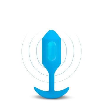 B-VIBE VIBRATING SNUG PLUG 3 BLUE