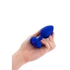 B-VIBE VIBRATING JEWEL PLUG L/XL NAVY