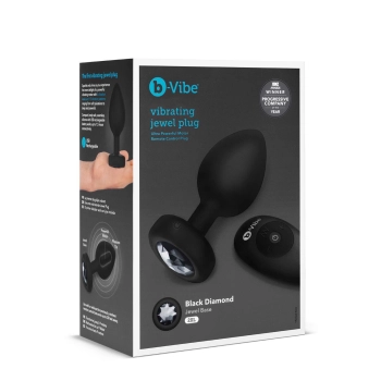 B-VIBE VIBRATING JEWEL PLUG XXL BLACK