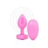 VIBRATING HEART SHAPE JEWEL PLUG SM PINK