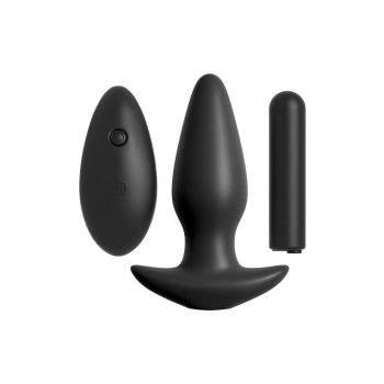 ANAL FANTASY COLLECTION COLLECTION REMOTE CONTROL SILICONE PLUG BLACK