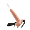 FETISH FANTASY SERIES 7 INCH SQUIRTING HOLLOW STRAP-ON LIGHT