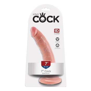 Dildo realistyczne King Cock 7 cali PVC jasne