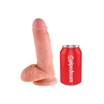 Dildo King Cock 18 cm z jądrami jasne Pipedream