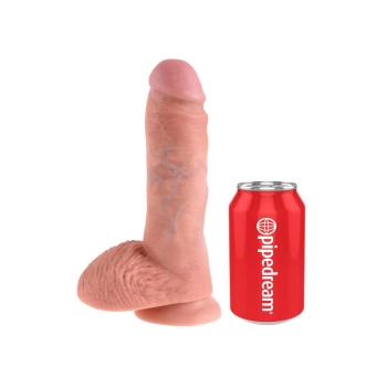 Dildo realistyczne King Cock 20 cm z jądrami Pipedream jasny