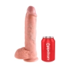 Dildo realistyczne King Cock 25 cm z jajami jasne Pipedream