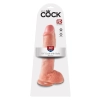 Dildo realistyczne King Cock 25 cm z jajami jasne Pipedream