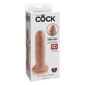 Dildo King Cock 6 cali nieobrzezany jasny
