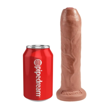 Dildo realistyczne King Cock nieobritzane 18 cm opalony