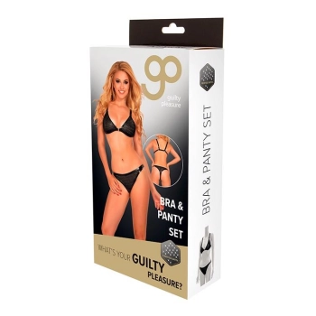GP PRINTED DATEX BRA & PANTY SET, XL