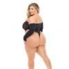 HIGH AF 2PC GLOVES & TEDDY SET BLACK, PLUS SIZE