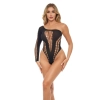 DOLLAR SIGN BODYSUIT BLACK, OS