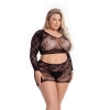 LEAF IT TO ME SHORT SET BLACK, PLUS SIZE