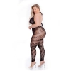 ALL ABOUT LEAF BRA SET BLACK, PLUS SIZE