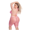 SUNSET GLOW BIKE SHORT SET PINK, PLUS SIZE