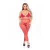 TALL ORDER 3PC LEGGING SET RED, PLUS SIZE
