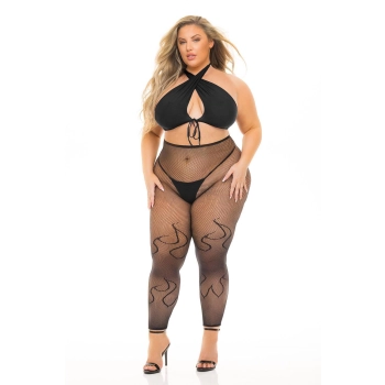 GIVES YOU HELL 3PC SET BLACK, PLUS SIZE
