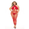 GIVES YOU HELL 3PC SET RED, PLUS SIZE