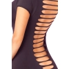 SEAMLESS SHRED BACK DRESS BLACK, M/L