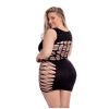 DYNAMITE DIVA DRESS BLACK, PLUS SIZE