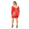 ANIMAL INSIDE DRESS RED, PLUS SIZE