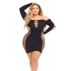 DIAMOND DRIPPIN DRESS BLACK, QUEEN