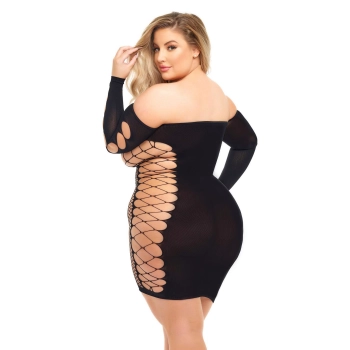 DIAMOND DRIPPIN DRESS BLACK, QUEEN