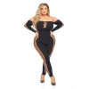 DIAMOND DRIPPIN BODYSTOCKING BLACK, QUEEN