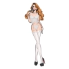 BOMBSHELL BOUDOIR V WIRE CORSET AND G SET WHITE, S