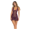 SNEAK PEAK CHEMISE SET PURPLE, S/M