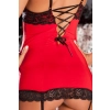 2PC HOLLYWOOD CHEMISE & G-STRING SET RED, M/L