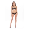 DARE ME 2PC BRA AND PANTY SET BLACK, M/L
