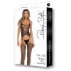 ON ALL NIGHT 2PC SET BODYSTOCK BLACK, OS