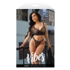 BADDIE LONGLINE MESH BRALETTE & PANTY, L/XL