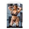 BADDIE LONGLINE MESH BRALETTE & PANTY, Q/S