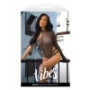 BADDIE GLITTER MESH BODYSUIT WITH SNAP CLOSURE, L/XL