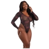 BABYGIRL HIGH MESH BODYSUIT WITH SNAP CLOSURE, Q/S