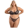 BARBED WIRE FISHNET BRALETTE, LONG SLEEVE SHRUG & PANTY, Q/S