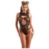 BARBED WIRE FISHNET BODYSUIT, S/M