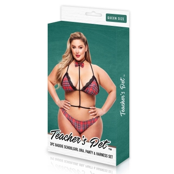 TEACHERS PET 3PC BADDIE SCHOOLGIRL SET, QUEEN